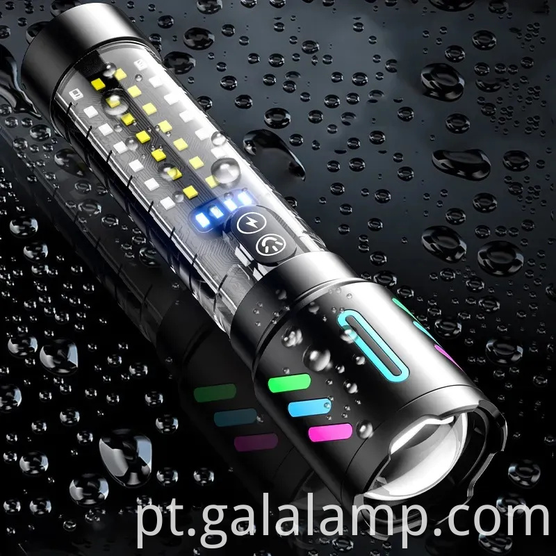 Lanterna de liga de fluorescência de laser branca de alta potência com zoom